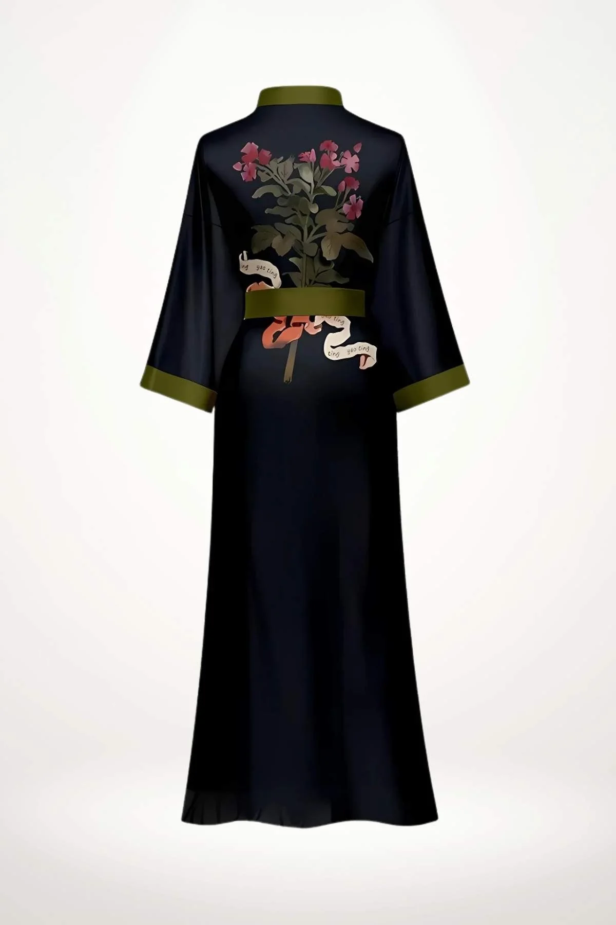 Kimono À Motif | Noir Élégant Et Stylé – Image 4