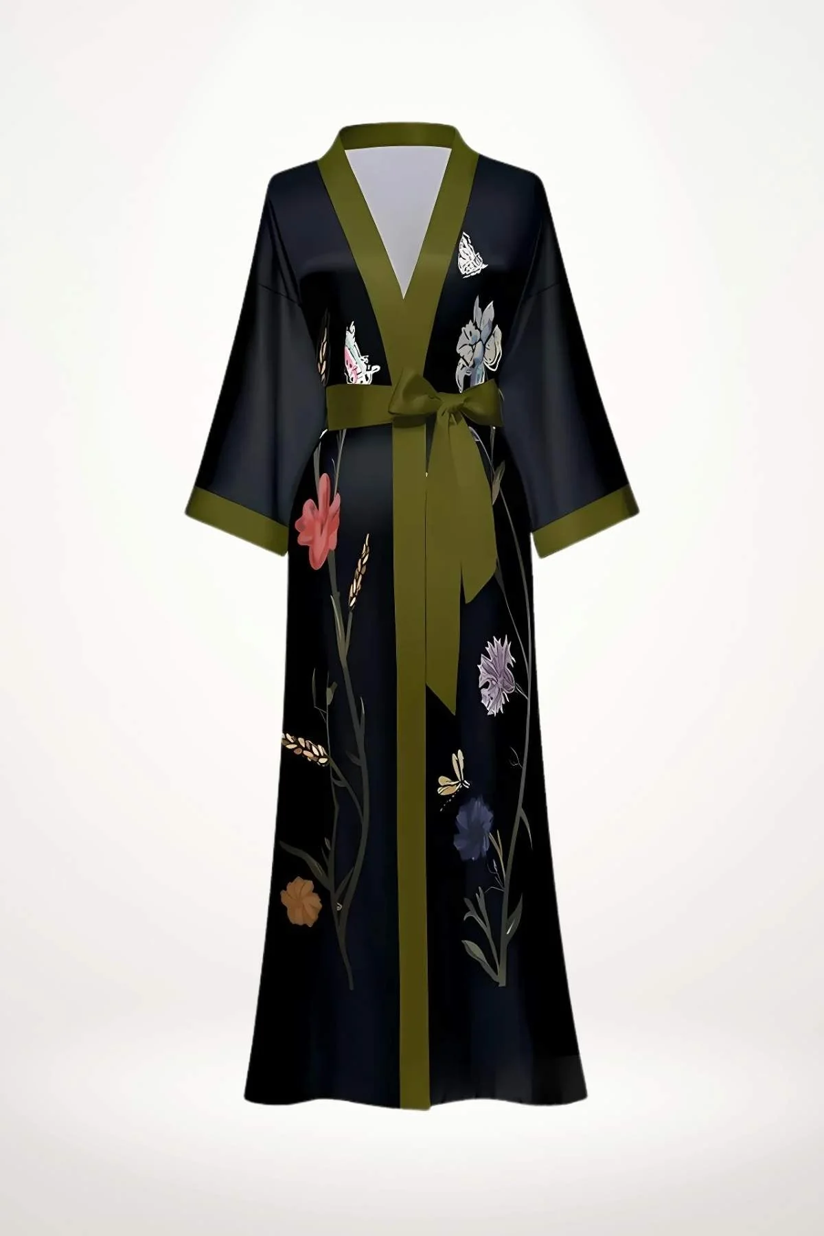 Kimono À Motif | Noir Élégant Et Stylé – Image 3