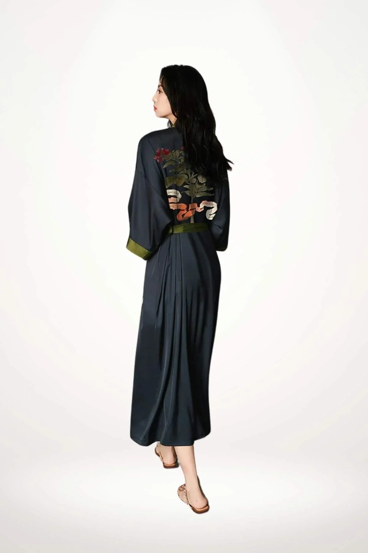Kimono À Motif | Noir Élégant Et Stylé – Image 5