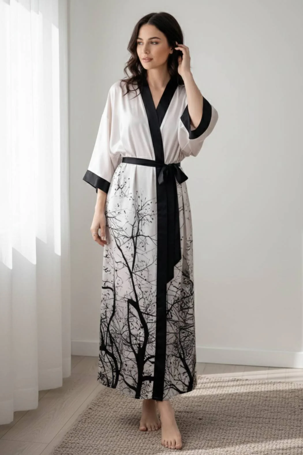 Kimono Long | Satin Luxueux Et Élégant – Image 5