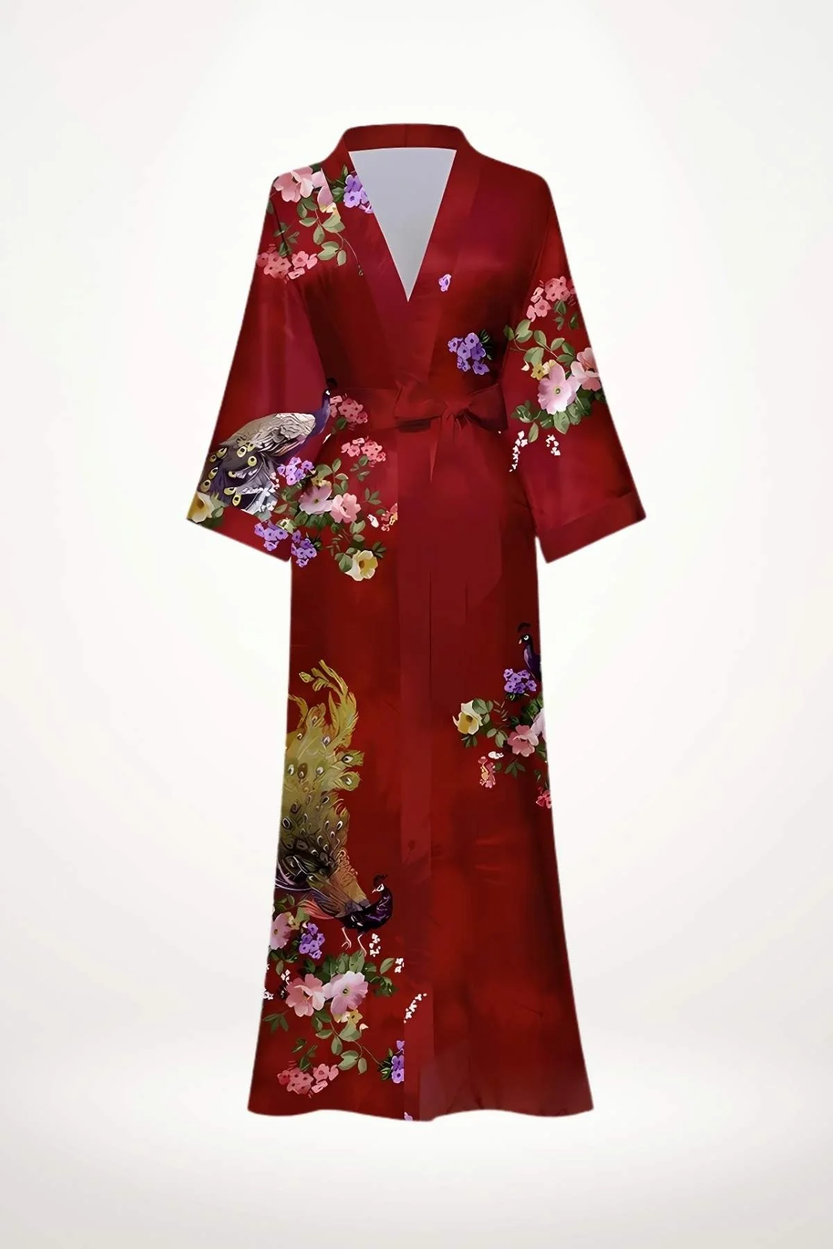 Kimono Long Femme Nuit | Élégance Satinée – Image 2
